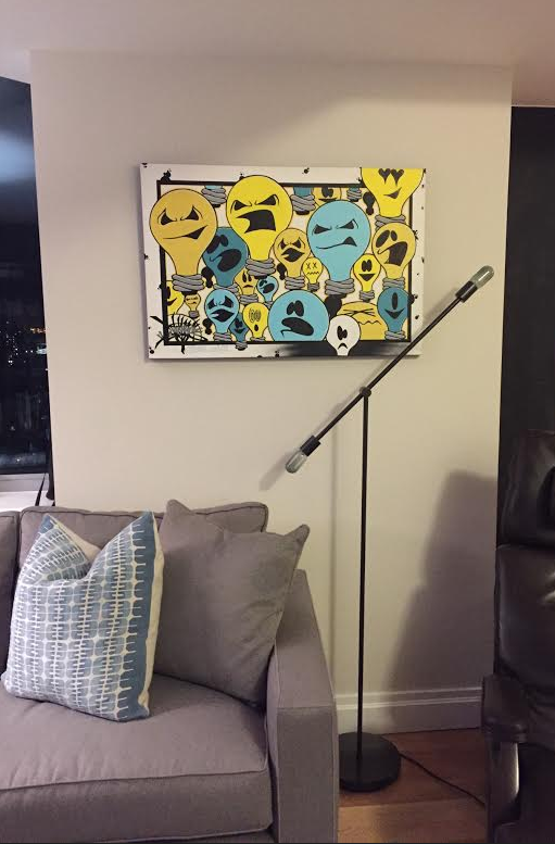 bulb cluster 2015, acrylic, SOLD