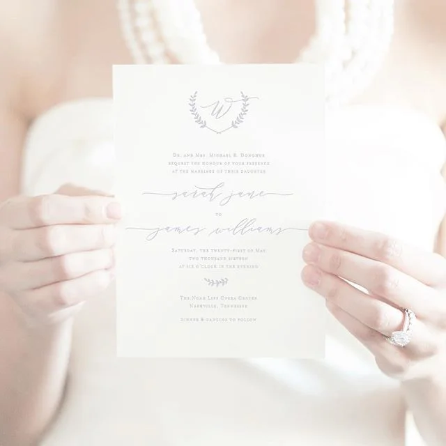Sometimes, simple is all you need... Our Janey invitation is  currently available in our house collection and ready for you to make your own! xo #droletpaperie #weddinginvitations #letterpress #dpbride #itsallinthedetails