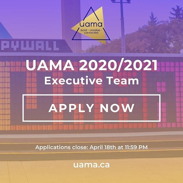 Want to join the UAMA team? Our VP applications are now open! ✨
Applications close Saturday, April 18th. Swipe to see our open positions &amp; APPLY NOW! (link in bio) 🎉🤩