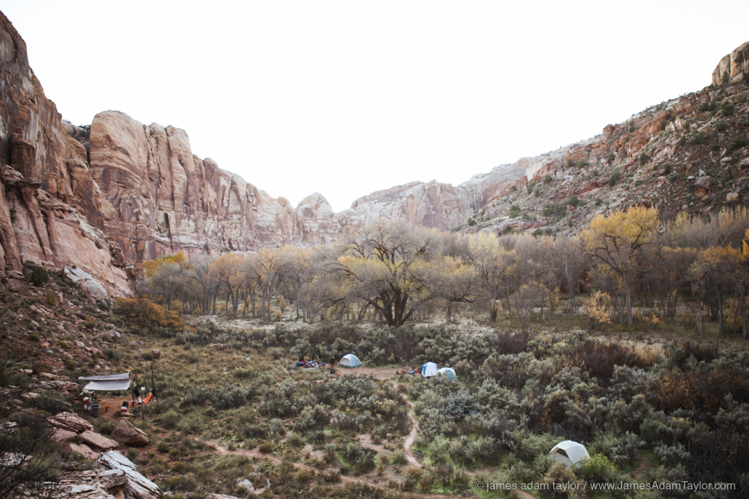 Morning over Phipps camp, along Boulder Creek.