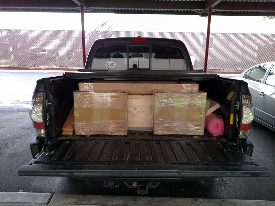Packed (preliminary there are plastic tarps in the final version.