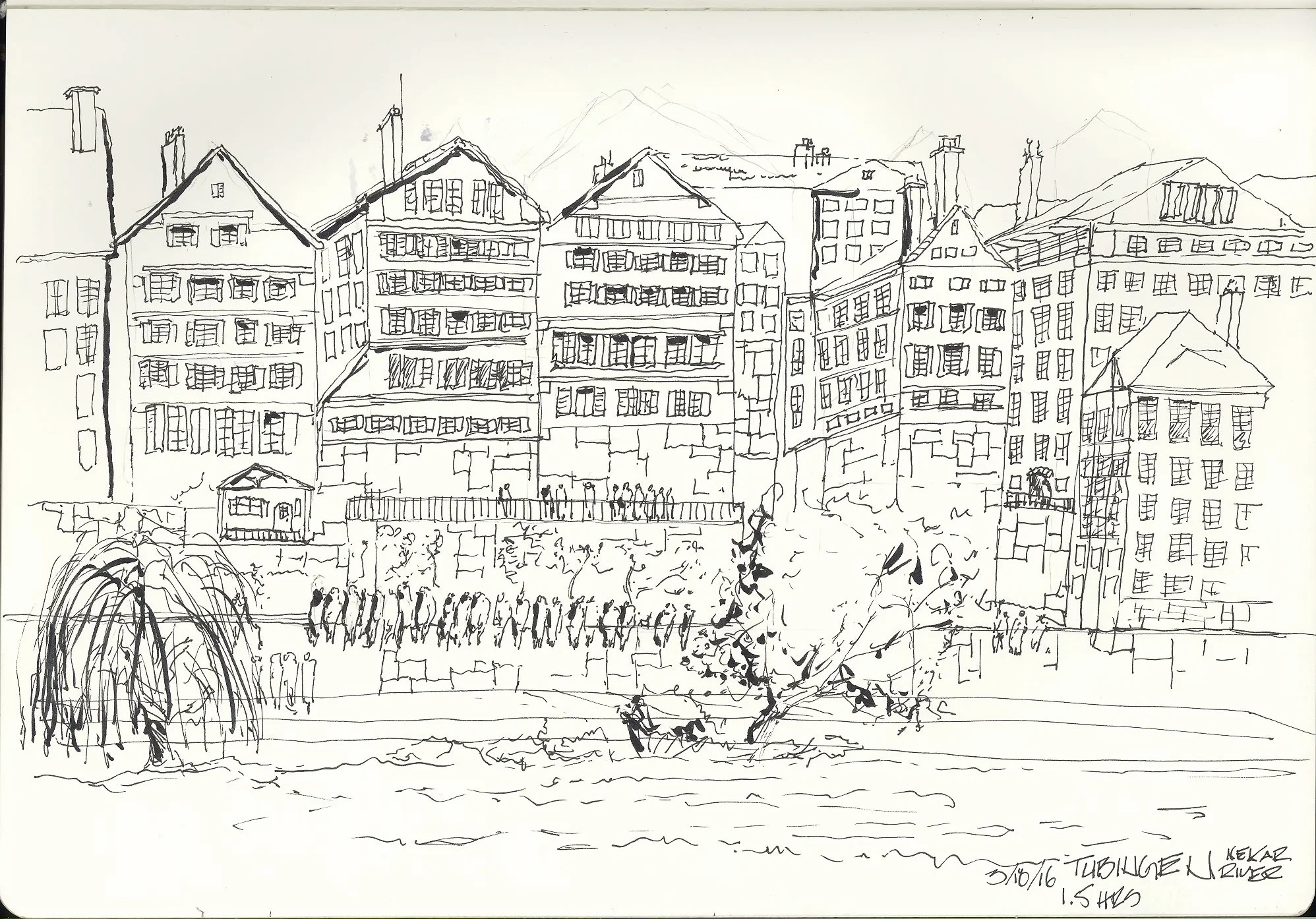 Tübingen along the Nekar River. Germany