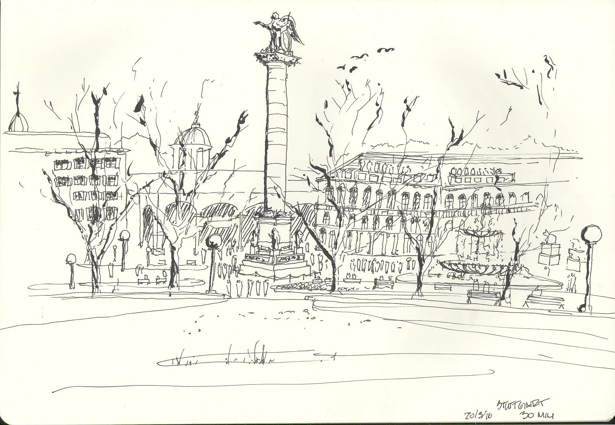 Schlossplatz. Stuttgart, Germany