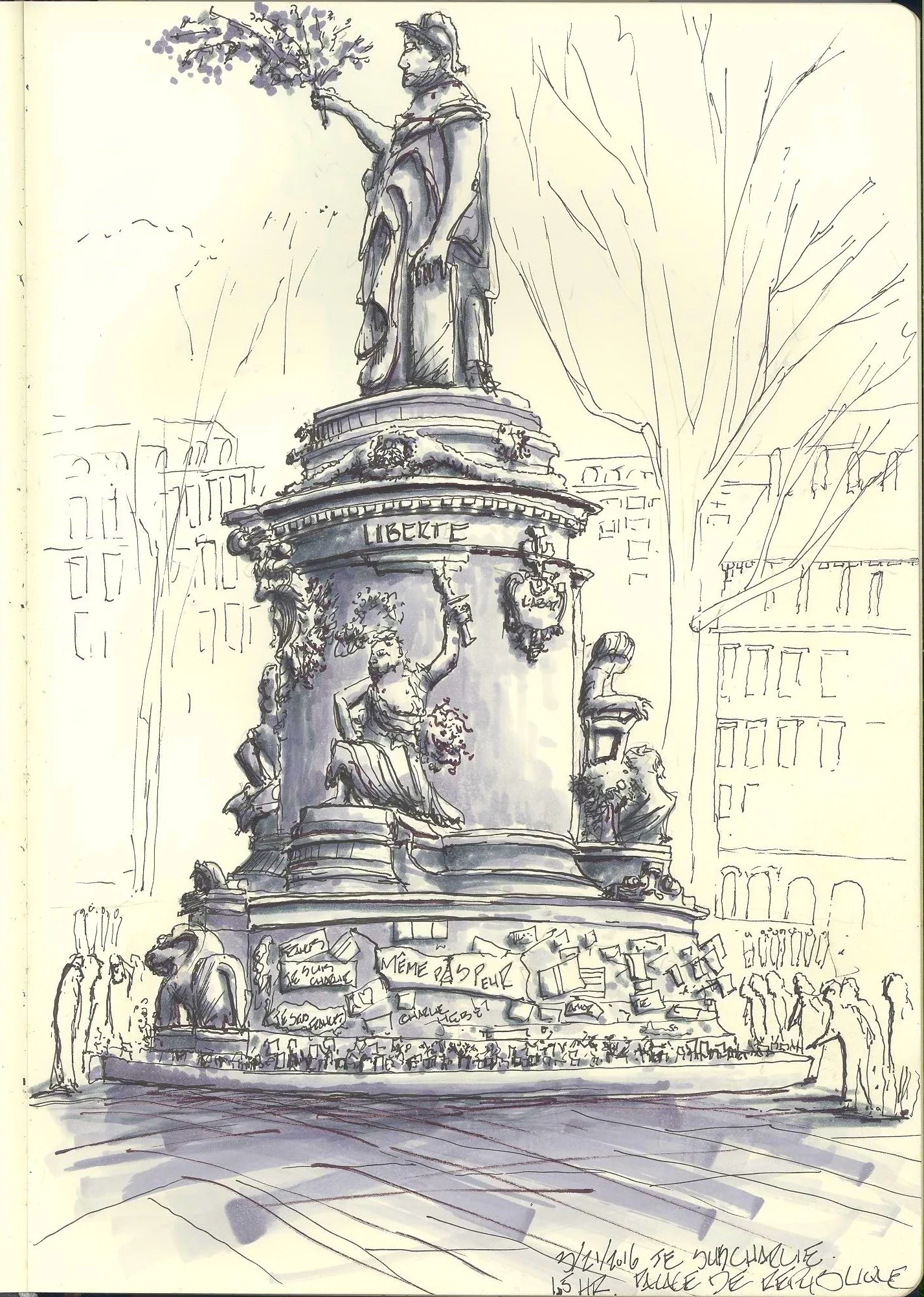 Place de la République. Paris, France