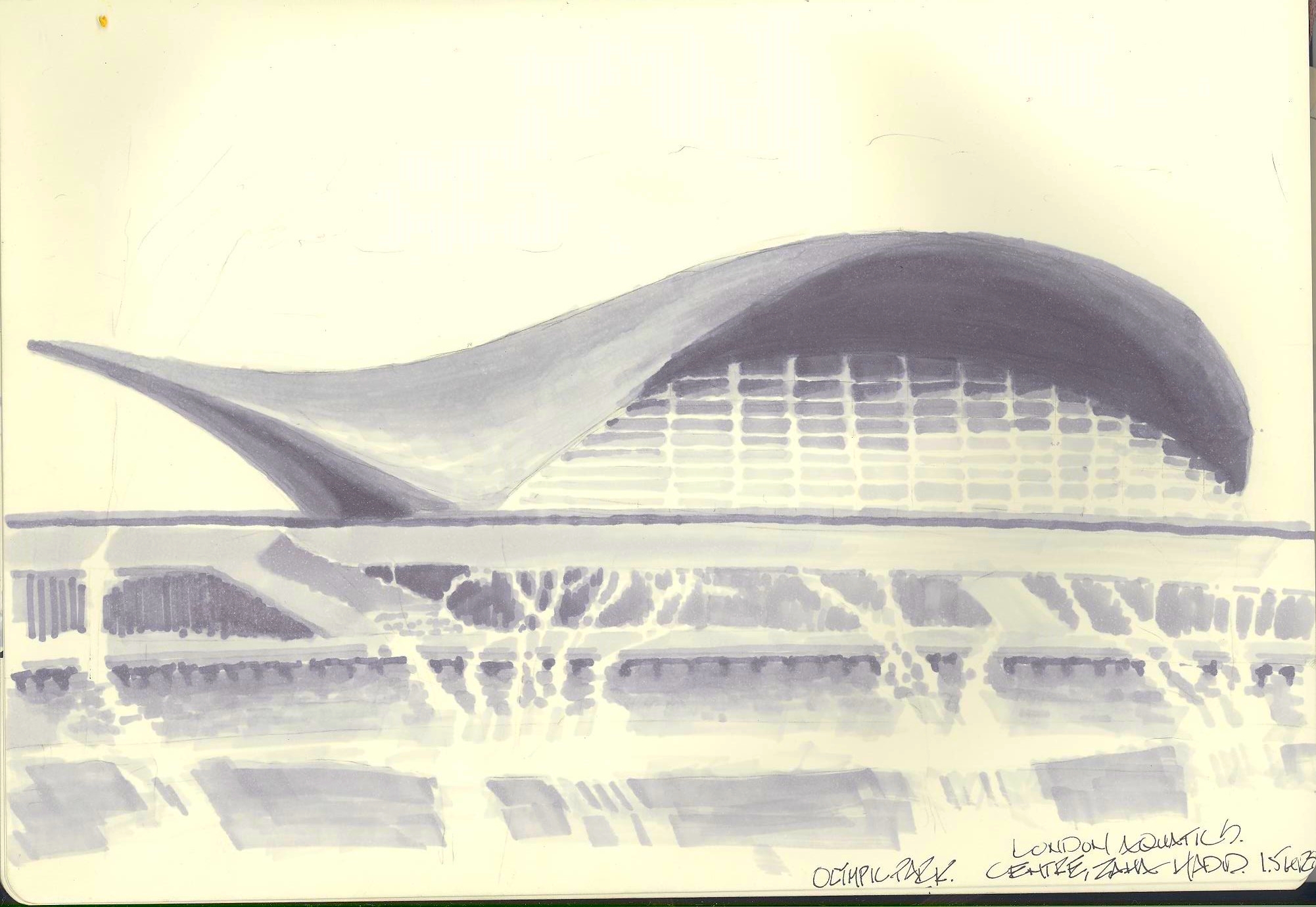 London Aquatics Centre, Olympic Park. London, England.