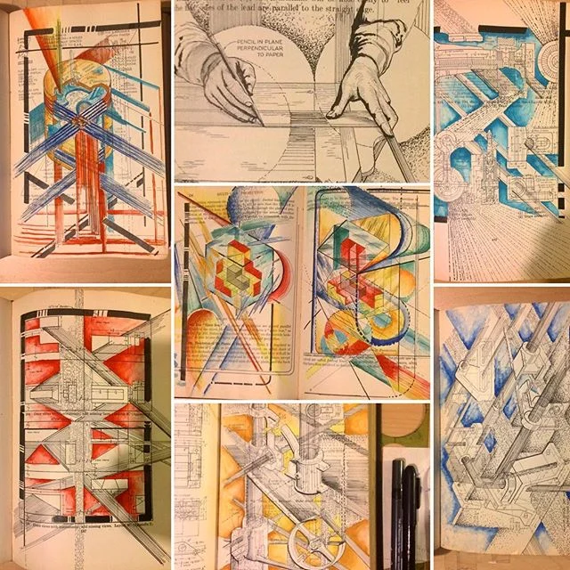 Painting over a 70 year old textbook.