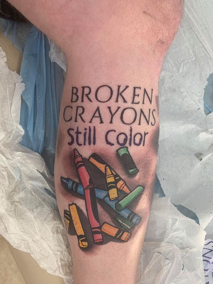 NBA RicodaRobot on Twitter Broken crayons still color designed and  tattooed by RicoMrTattoo follow me on snapchat inkmaster  httpstcovTYfqj5RmF  Twitter