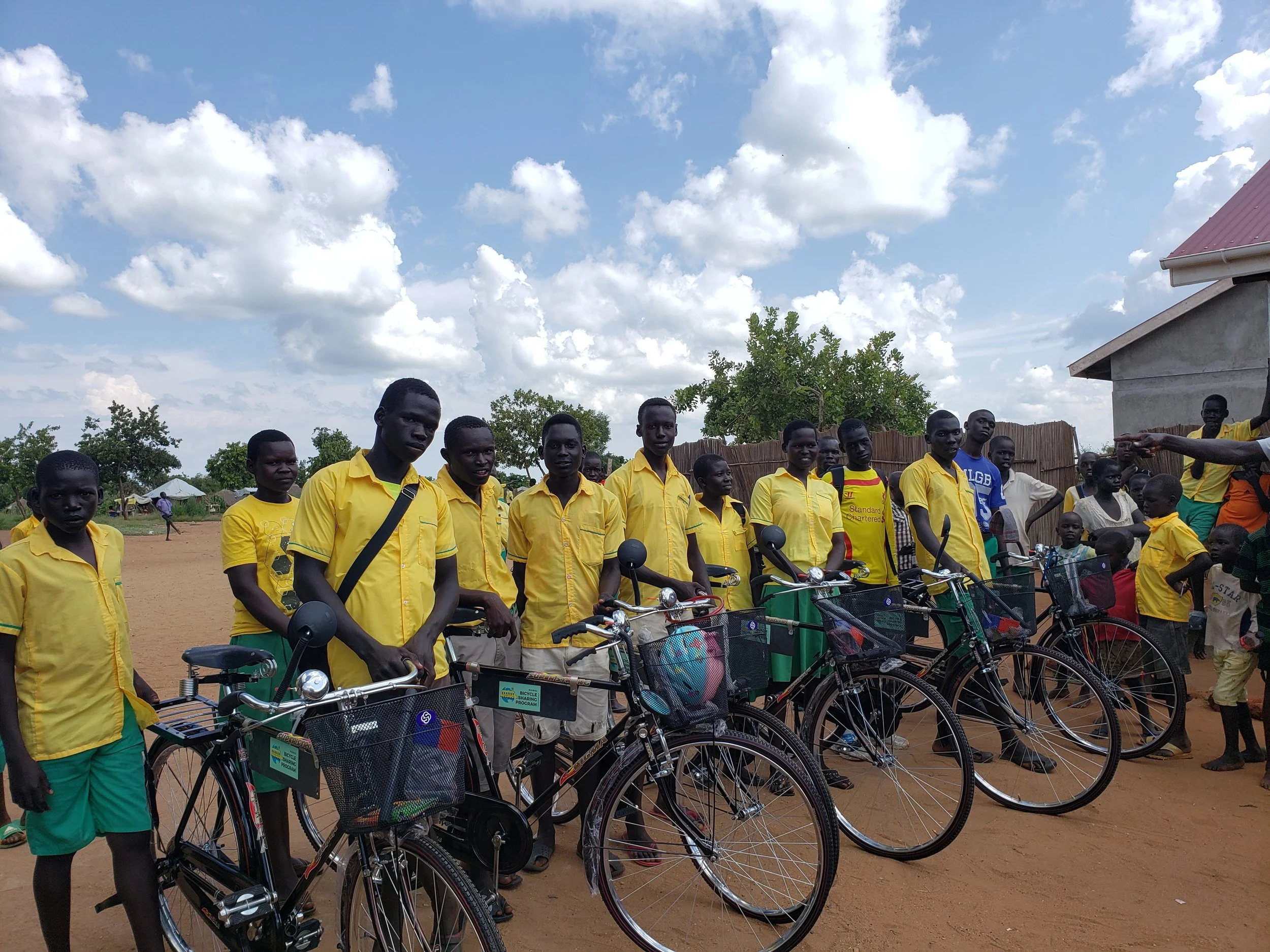 Twajiji Primary School students selected to participate in the TWSB Bike Share Program, selected based on distance from school, attendance, and academic performance.,