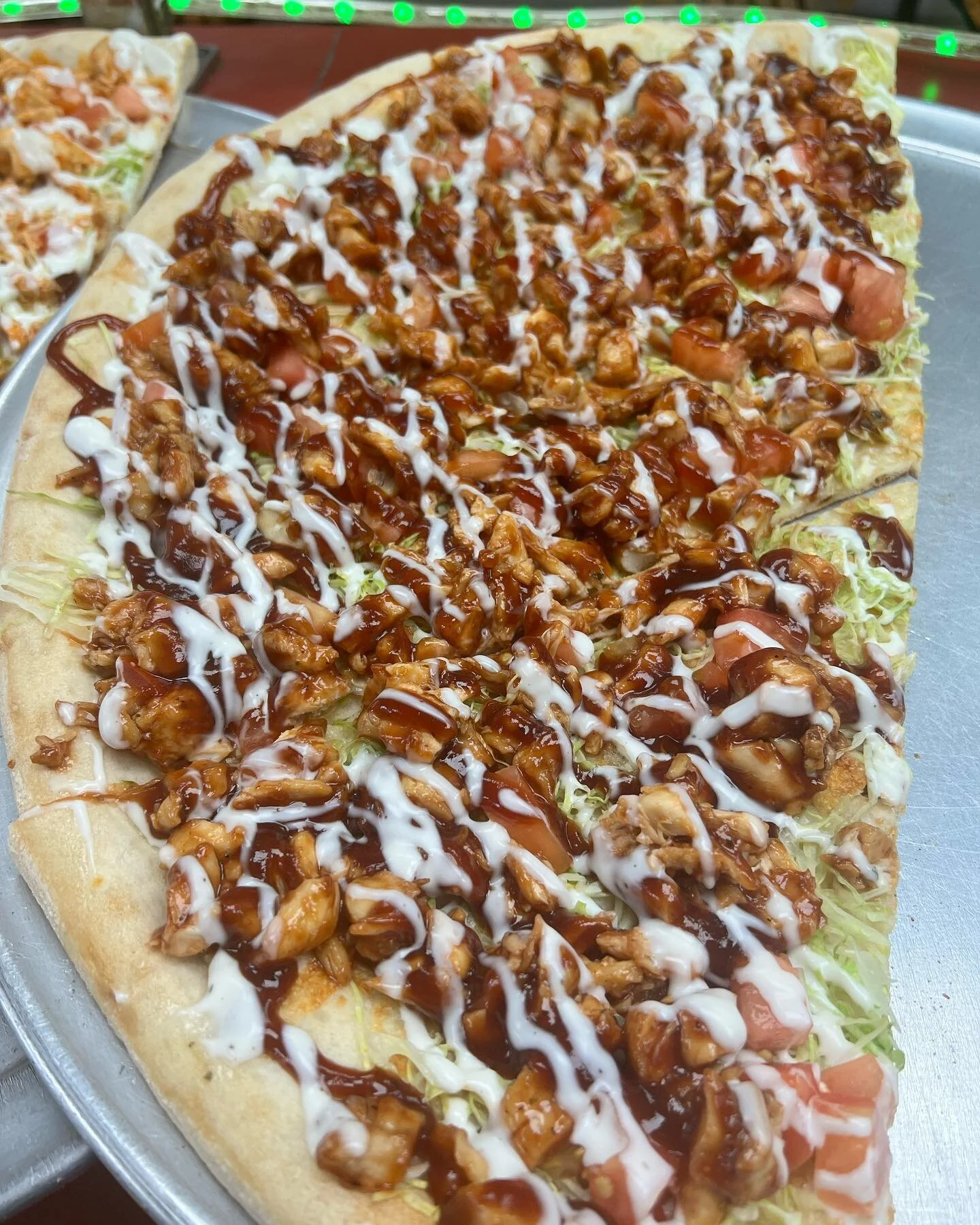 BBQ CHICKEN CHEESESTEAK PIZZA