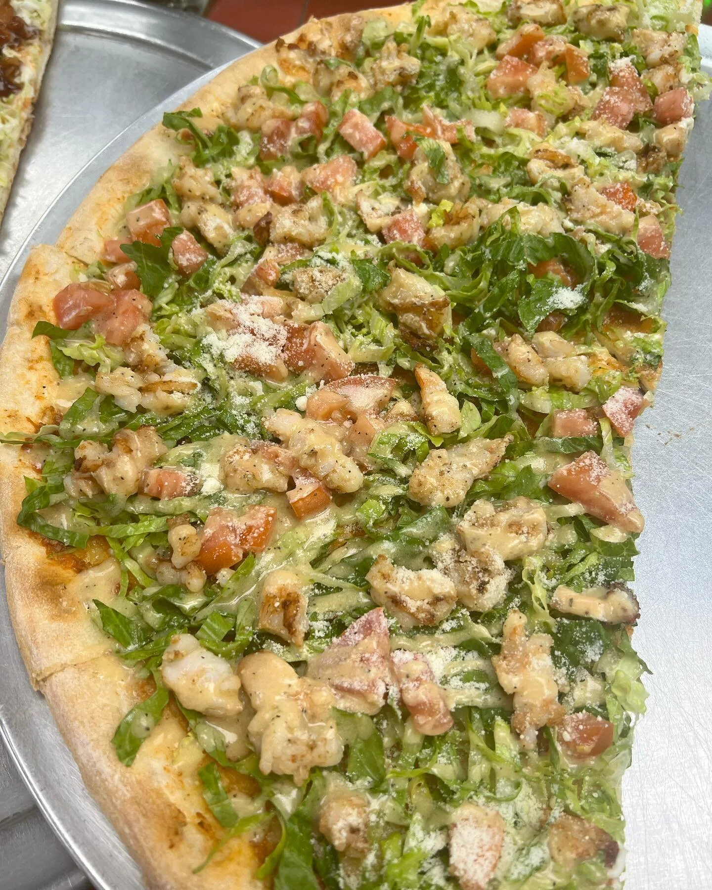 SHRIMP CAESAR PIZZA #Kings #KingsPizza #KingsPizzeria #PizzaKings #NJPizza #RUPizza #NewBrunswick #NewBrunswickNJ #Shrimp #ShrimpPizza #SeafoodDiet  #SeeFoodDiet #ShrimpCaesar #ShrimpCaesarPizza #Pizzeria #NJPizzeria #Somerset #SomersetNJ #BestPizza 