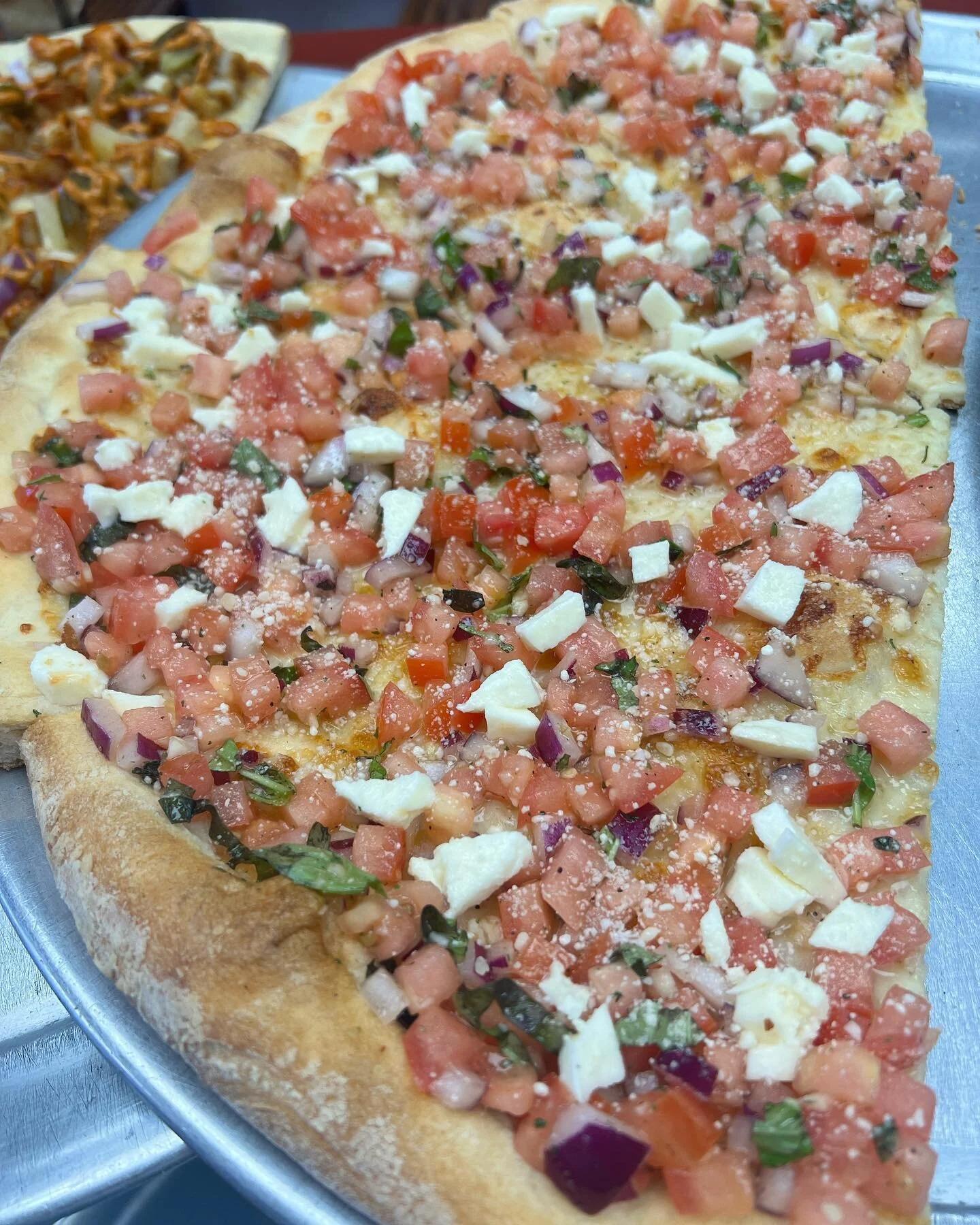 BRUSCHETTA PIZZA 
#Kings #KingsPizza #KingsPizzeria #Pizza #Pizzeria #NJFoodie #RUPizza #Rutgers #Route27 #Somerset #SomersetNJ #NewBrunswick #NewBrunswickNJ #NorthBrunswick #NorthBrunswickNJ #NJPizza #RestaurantWeek #SupportLocalPizzerias