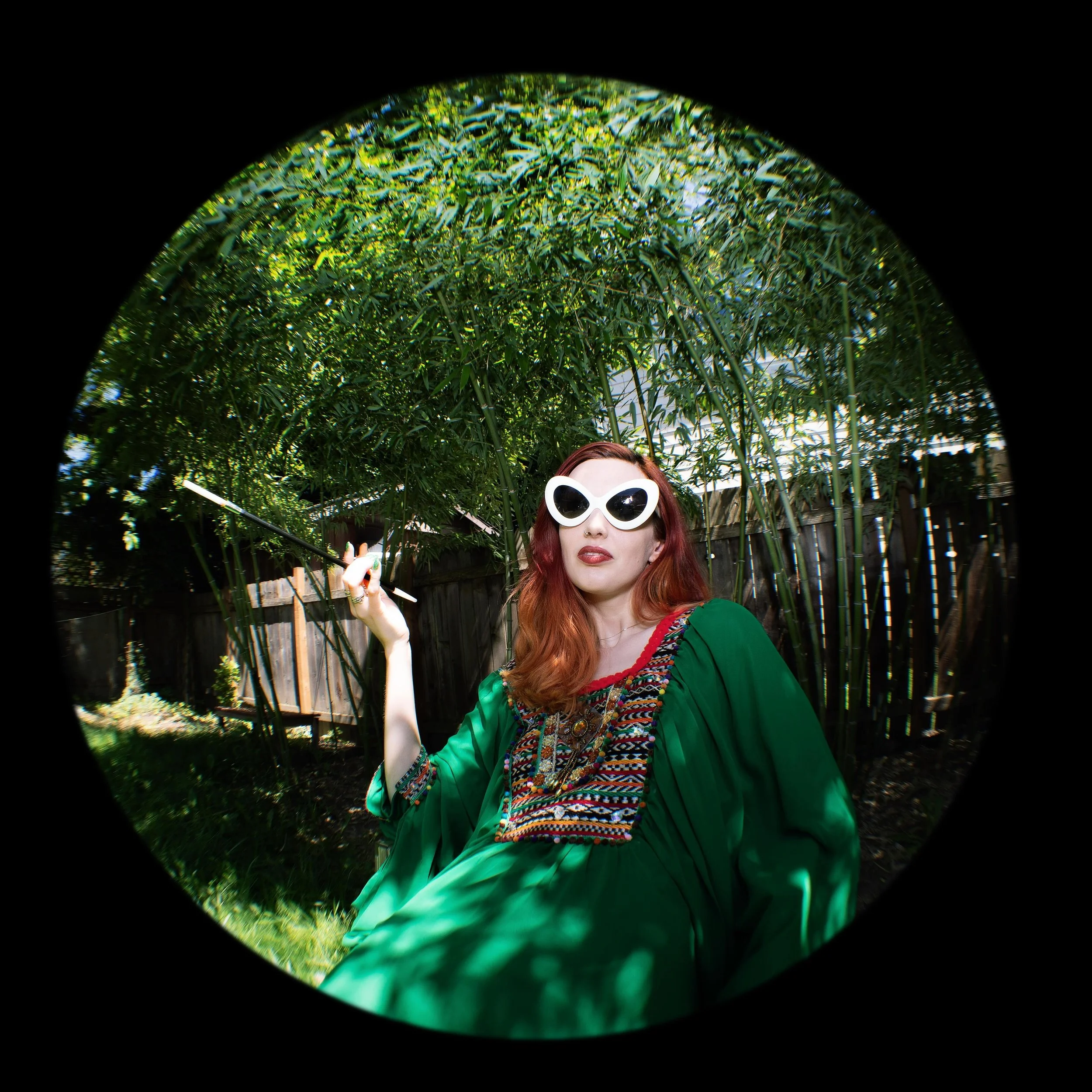 My very first photo shoot in Portland! I met @misscorner5 at my coffee local while she was visiting from Edinburgh. Two days later in my beautiful lush back yard (I have a back yard!) we played dress up for a bit and made some wicked fun images.
 #p