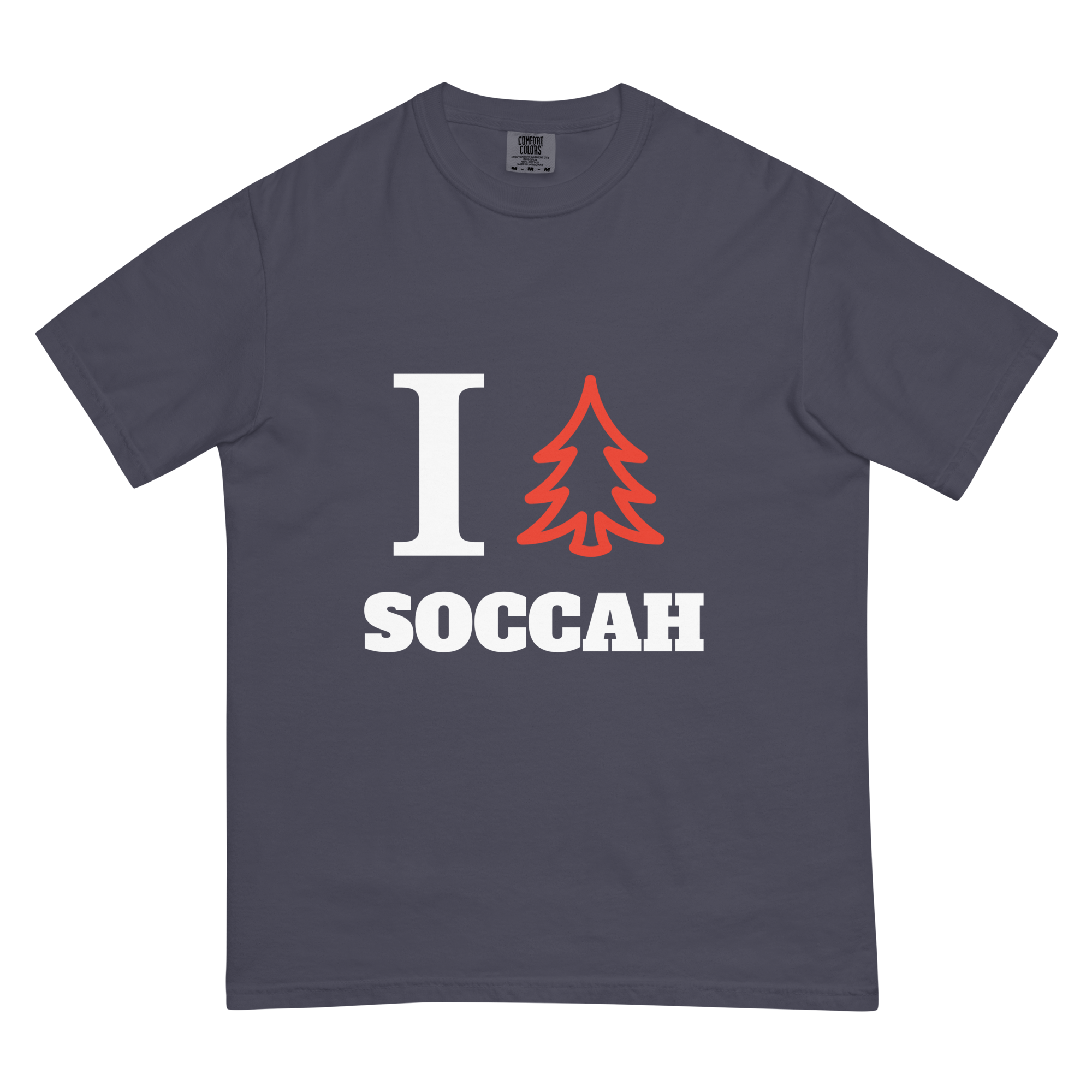 I Love Soccah Unisex Garment-Dyed Heavyweight T-Shirt