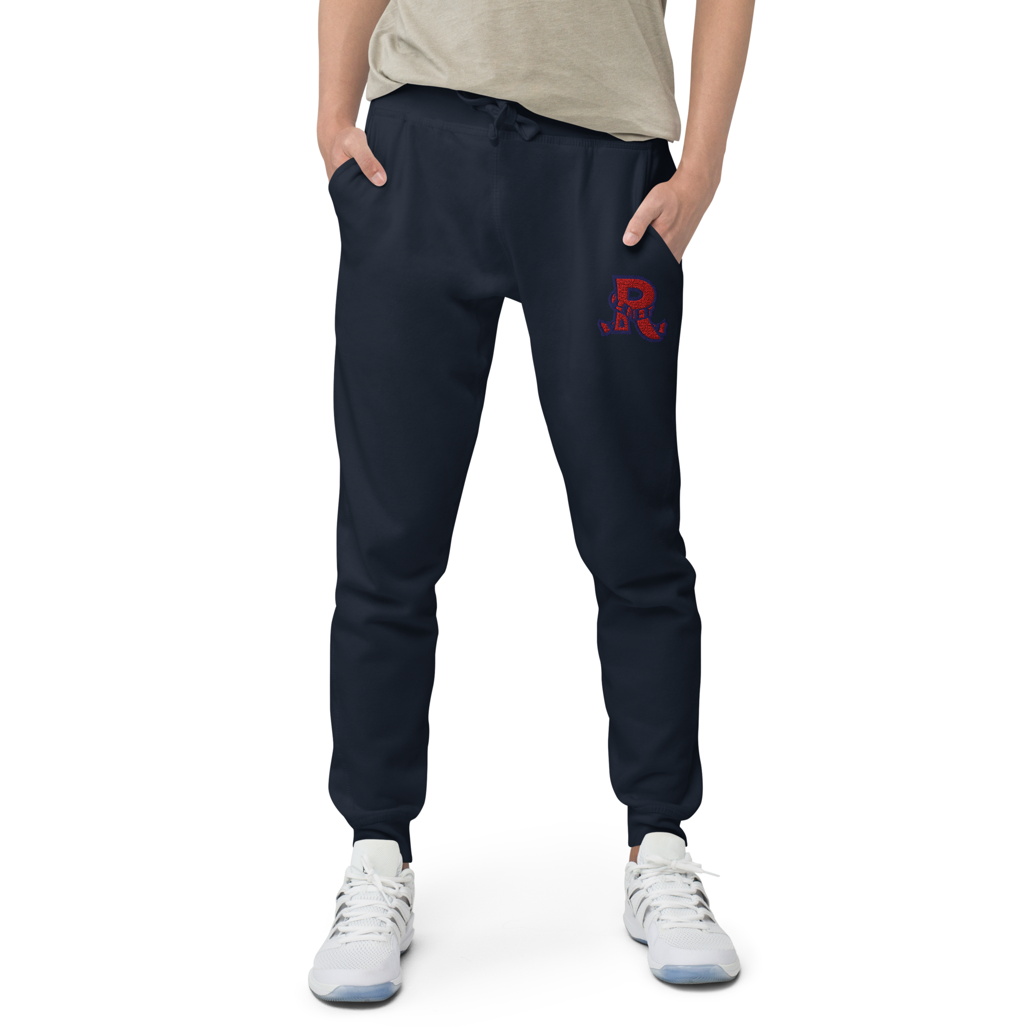 unisex-fleece-sweatpants-navy-blazer-front-6ae3d93c1b563.png