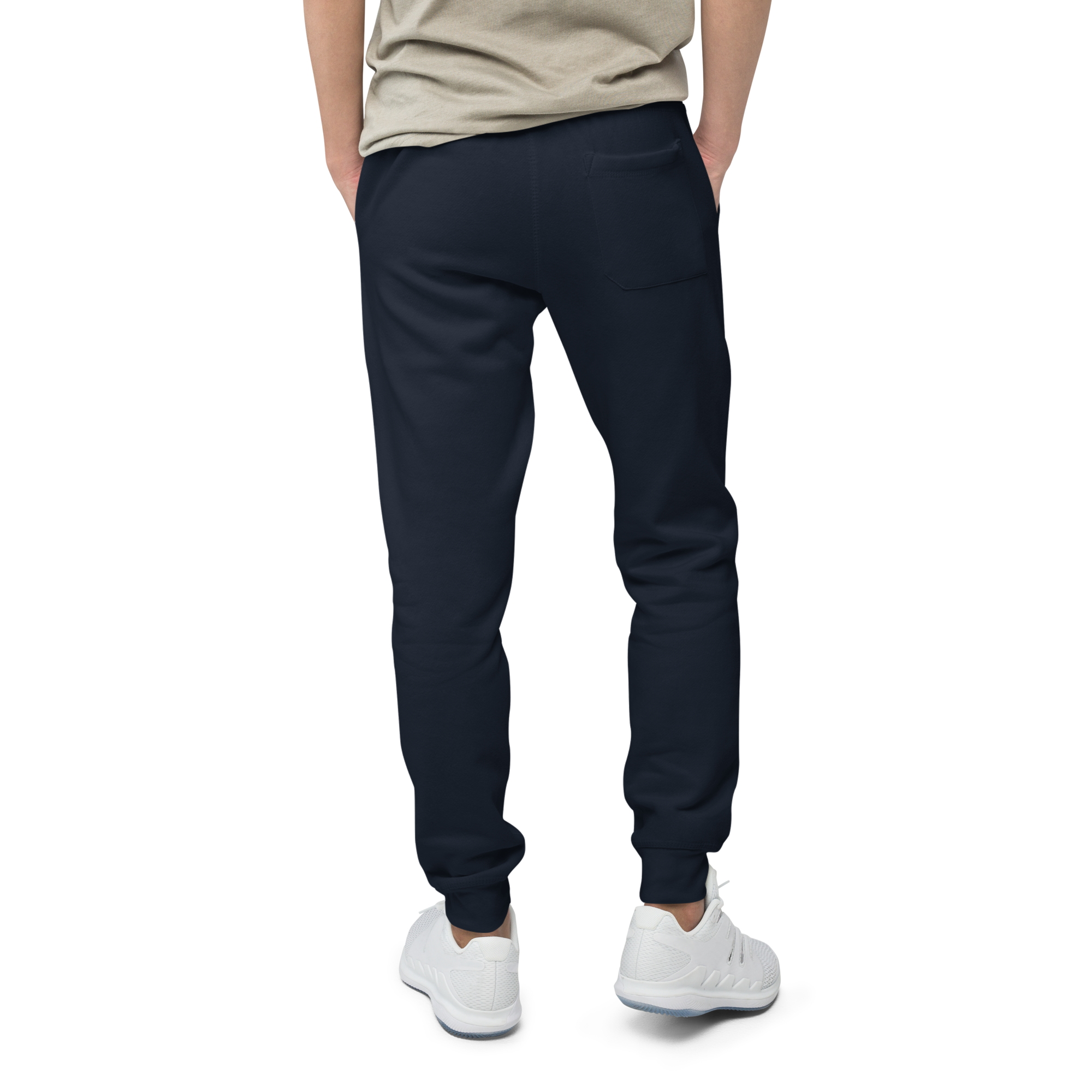 unisex-fleece-sweatpants-navy-blazer-back-6ae3d93c1bf0d.png