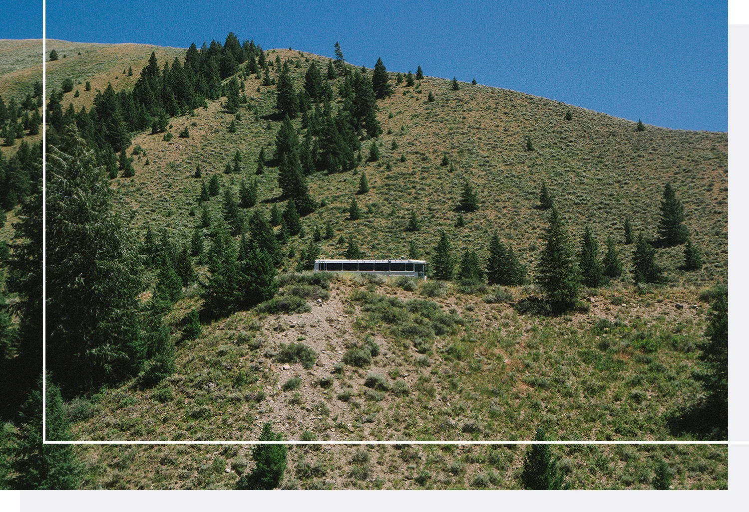 Perfectly parked: We're five miles outside of Ketchum, Idaho.