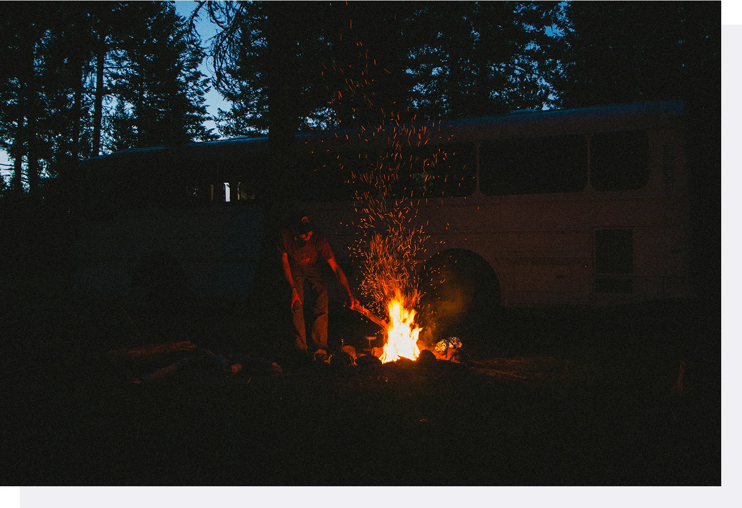 Cooking duck in Wallowa Whitman National Forest, Oregon.