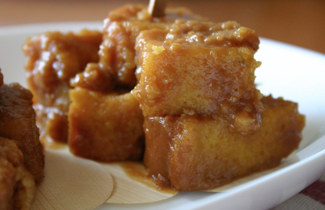 We ate tasty treats like fa'ausi ...