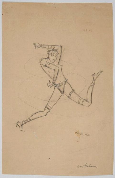 Louis Kahan, Josephine Baker , Paris, 1926, pencil on paper, 23.4 x 15.4 cm, RMIT Design Archives.