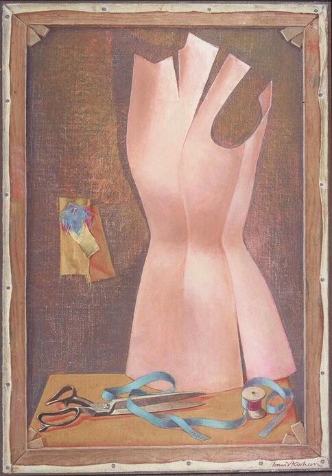 Louis Kahan, Torso and samples II, 1995, oil on canvas on marine ply, 87.5 x 67.5 cm, Kahan Family Collection.