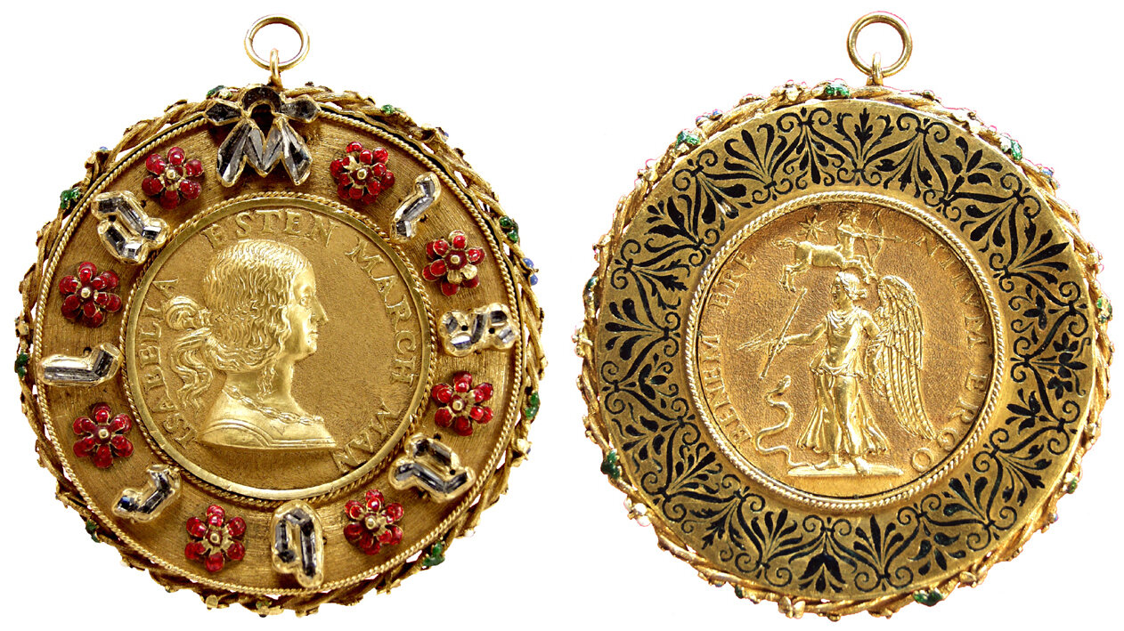 Fig. 2 Giancristoforo Romano, ca. 1498–1505. Portrait medal. Gold and enamel, 6.9cm diameter. Vienna, Kunsthistorisches Museum © KHM-Museumsverband.