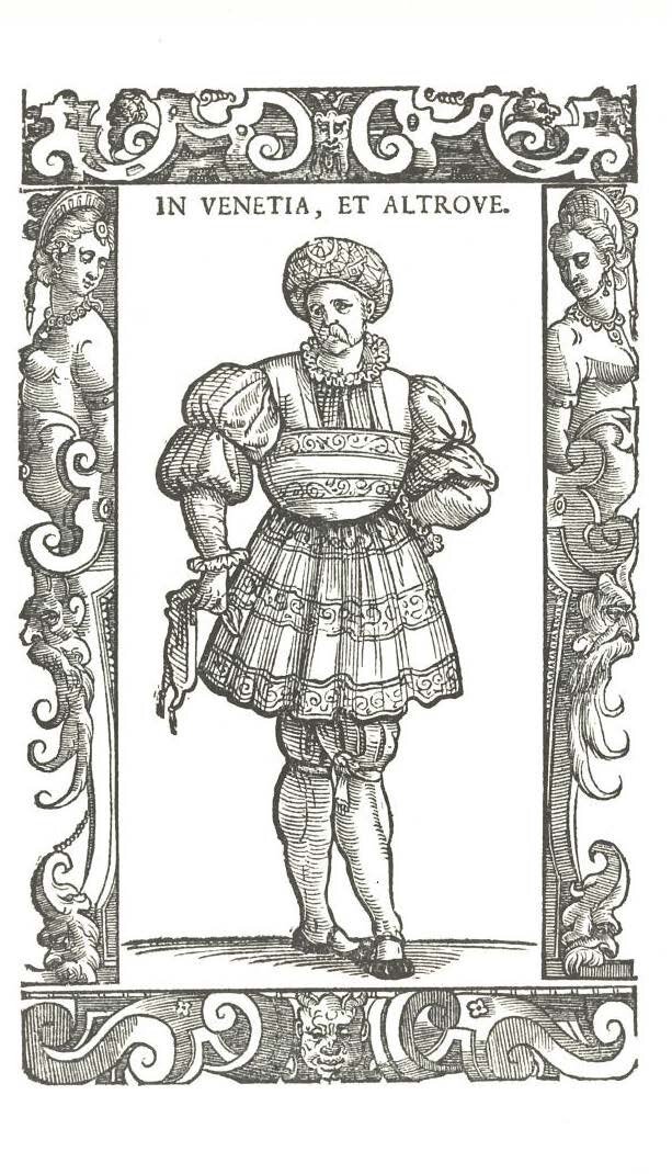  Fig. 10 Cesare Vecellio, ‘Clothing Worn in Venice, and throughout Italy’. From  Habiti Antichi Et Moderni Di Diverse Parti Del Mondo  (Venice: Zenaro, 1590), 94. 