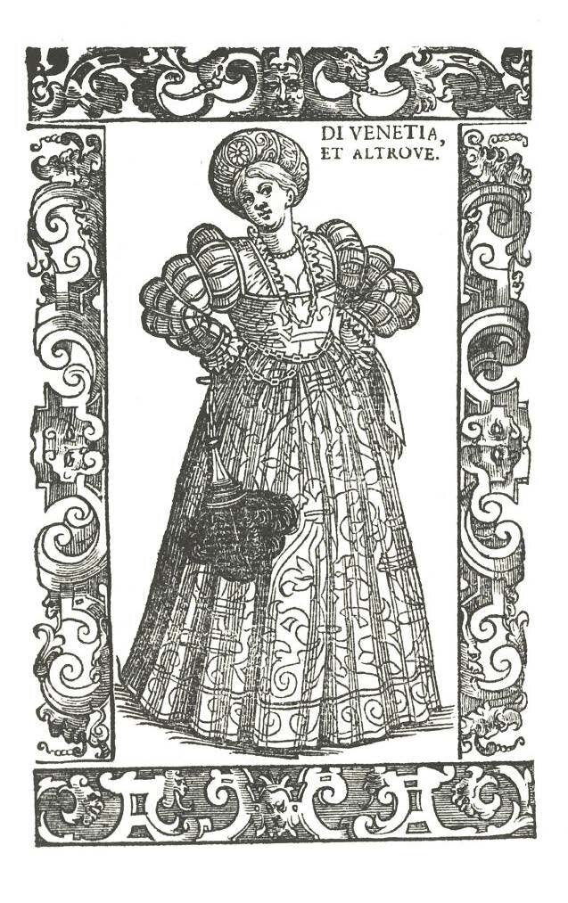  Fig. 11 Cesare Vecellio, ‘Clothing of Venice and Other Places in Italy’. From  Habiti Antichi Et Moderni Di Diverse Parti Del Mondo  (Venice: Zenaro, 1590), 96. 
