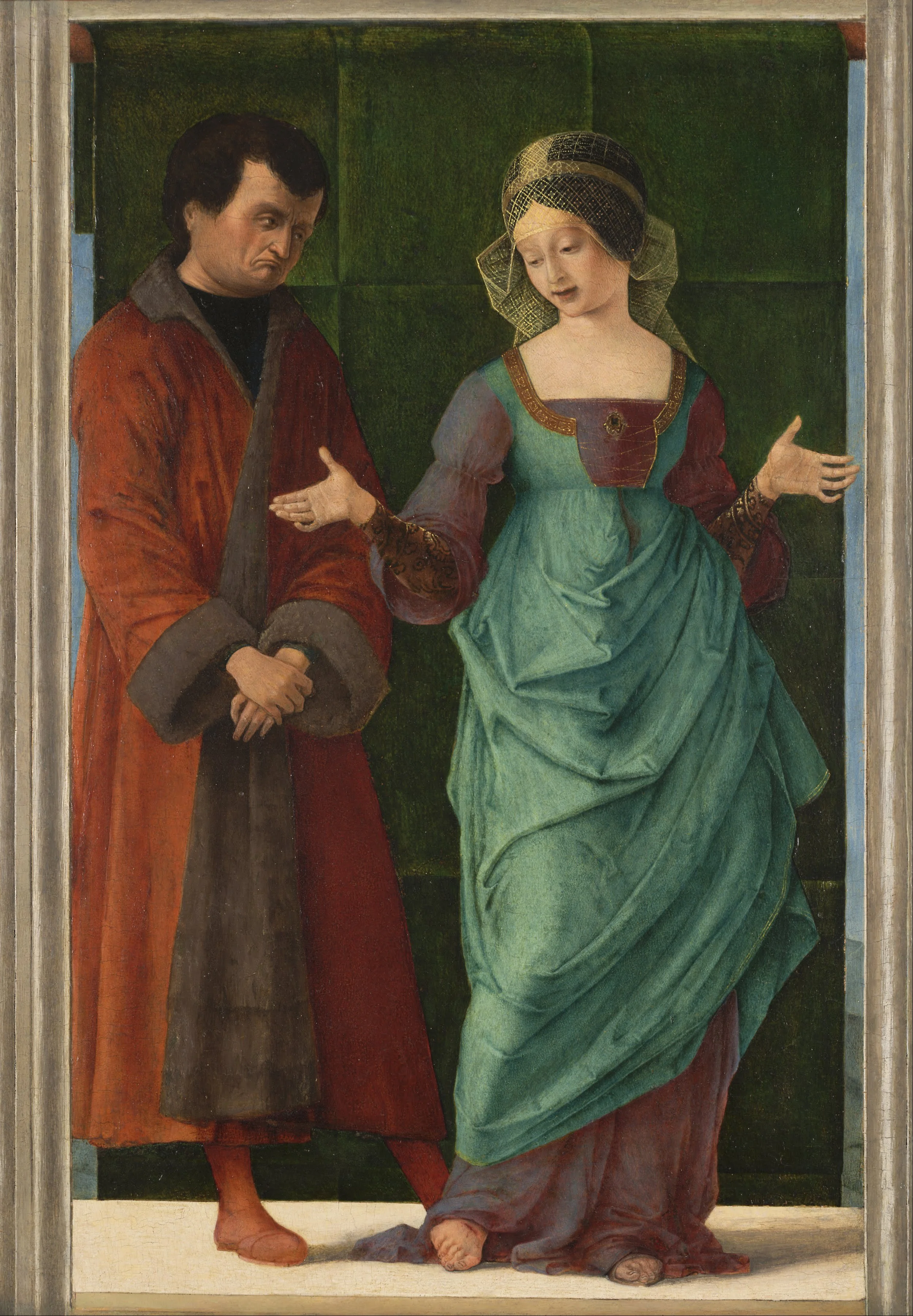 Fig. 2 Ercole de'Roberti, Portia and Brutus, c. 1490-93. Egg-tempera on panel, 48.7 x 34.3 cm, Kimbell Art Museum, Texas, United States of America. Image: Google Art Project.