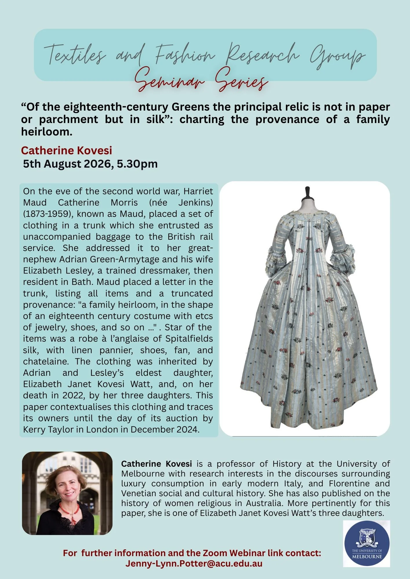 August 5th: Catherine Kovesi