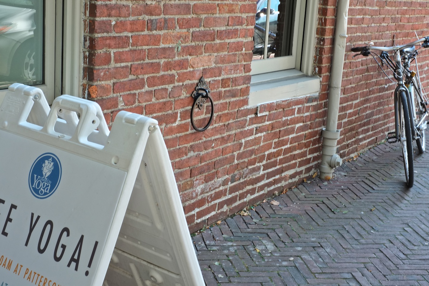 Bike locking station installed in Fells Point at Charm City Yoga.