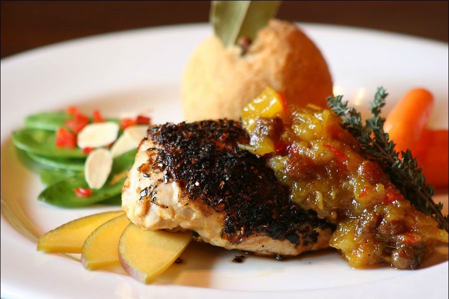 Blackend Chicken with Mango Chutney