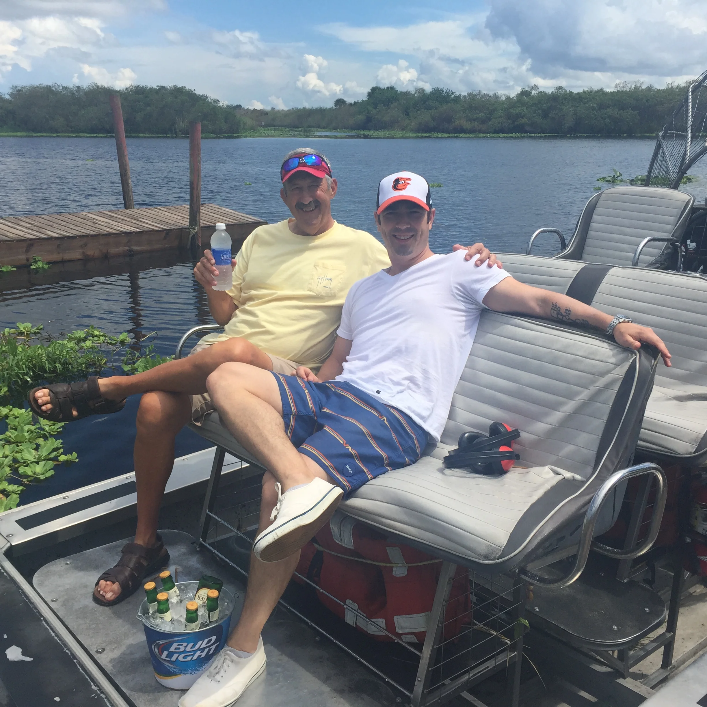 Uncle Mike and Danny doing it up Florida style. 