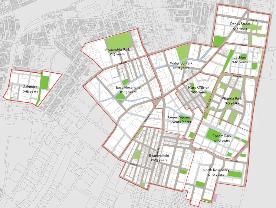 Precincts within the Open Space Study