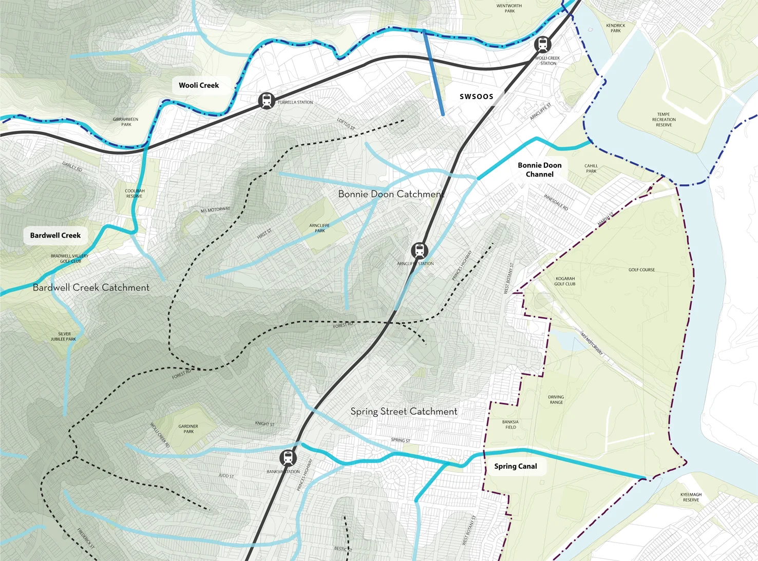 Analysis of catchments and drainage