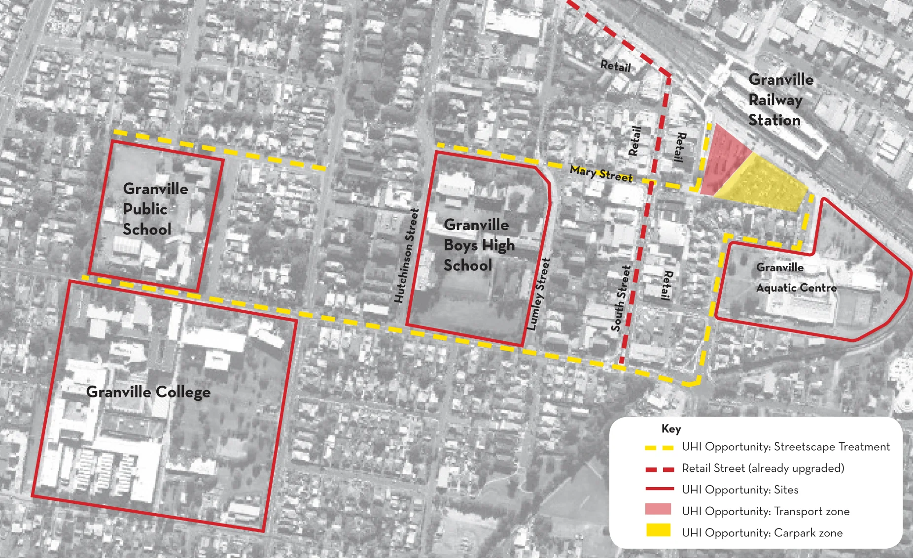 Sample opportunity plan for the Granville Precinct