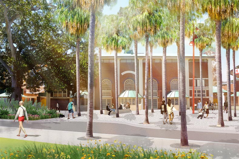 View of Miller St Entrance