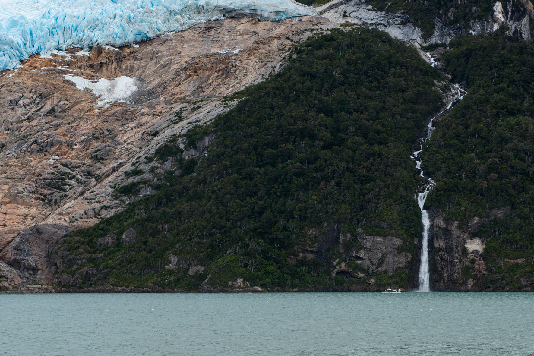 Balmaceda Glacier and Waterfall