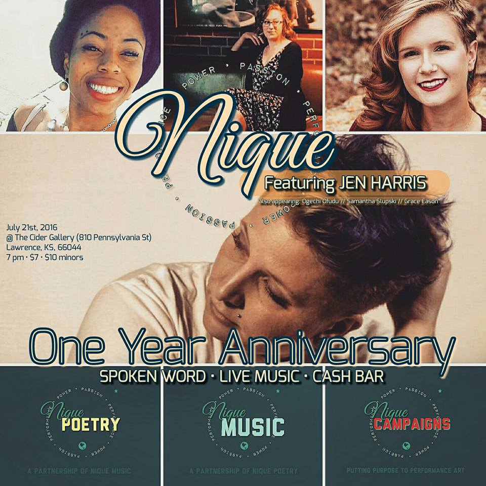 Nique Poetry is celebrating one year of existence in Lawrence! 