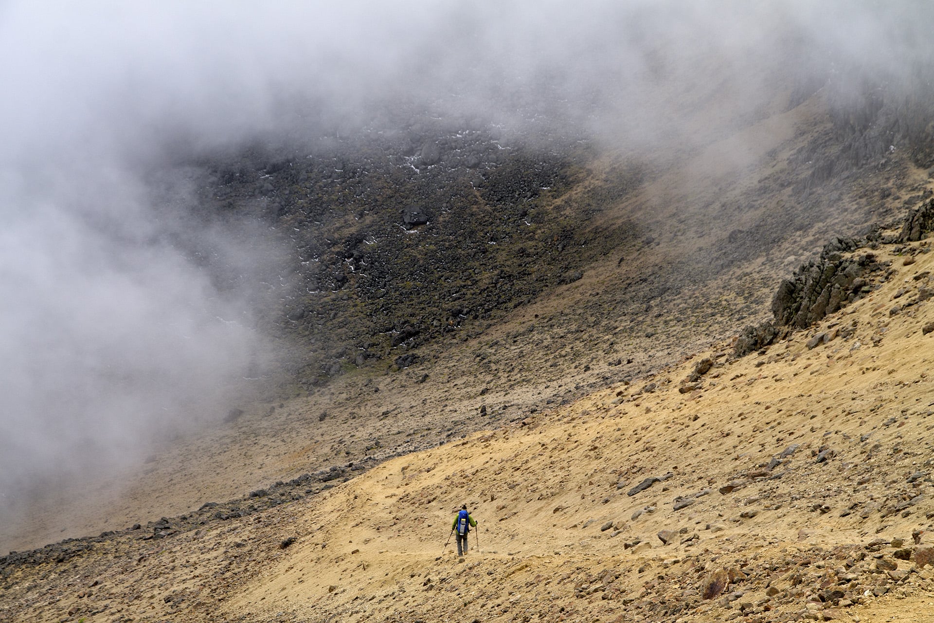 Retracing one’s steps along the approach route usually goes one of two ways. Either it is silent and contemplative or it is filled with conversation and stoke. 
