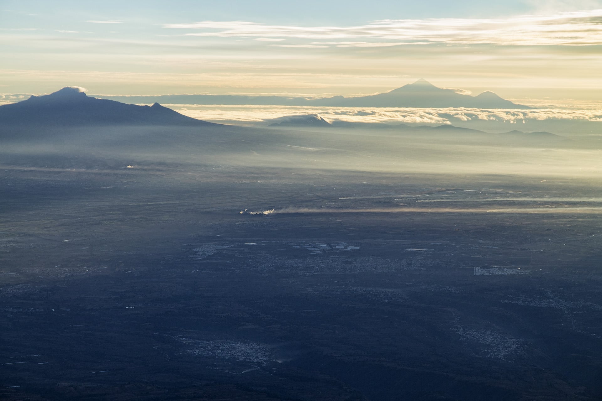  A previous conquest far in the distance greets us under the glow of a new day. 