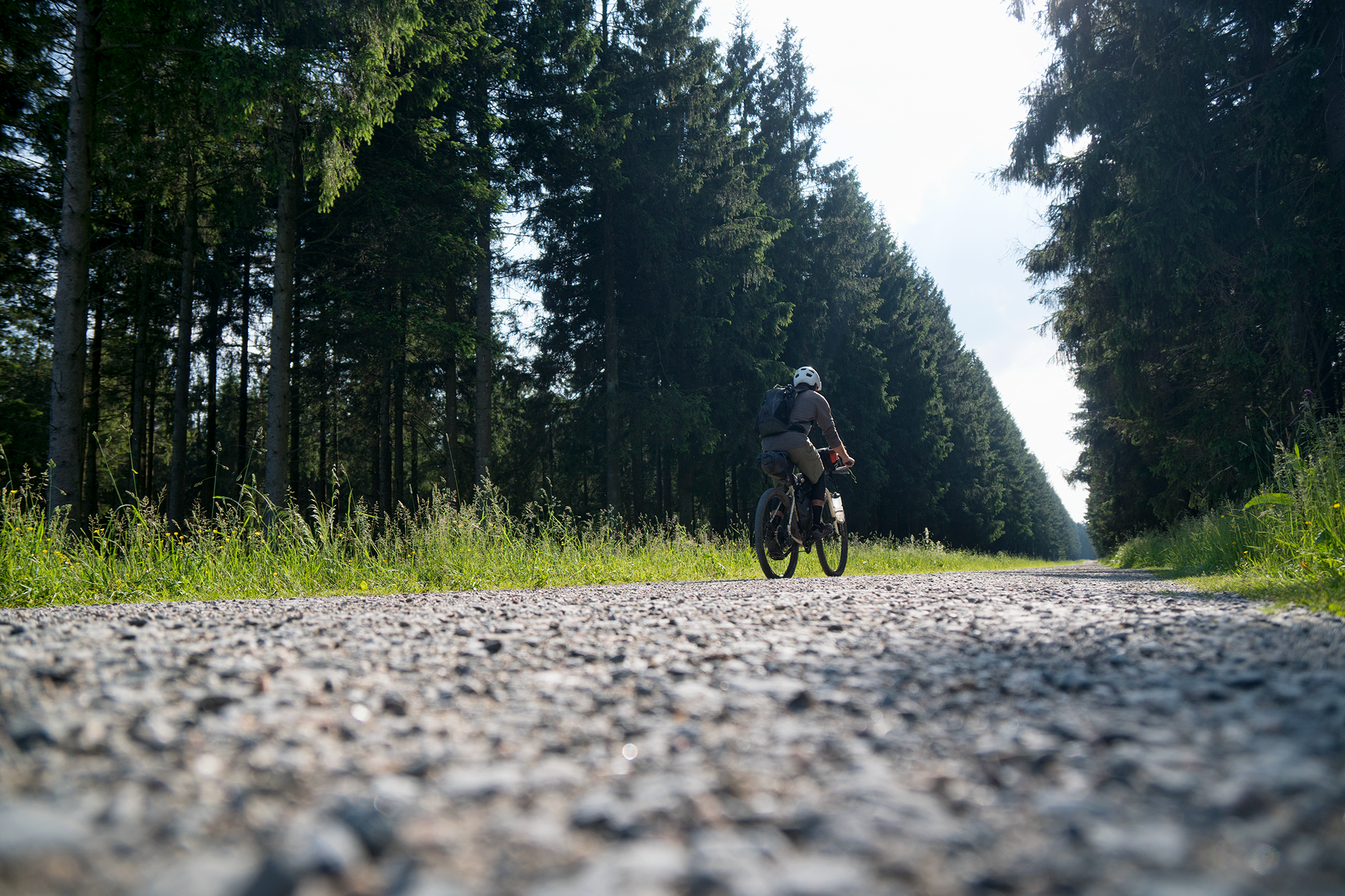  By early evening I’ve escaped the clutches of the swamps and replace labored hike-a-bike for a swift and flowing descent along the Warche river and into Malmedy. 