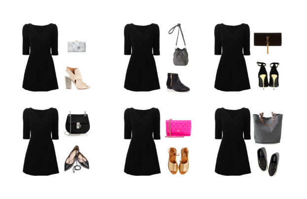 black dress purse