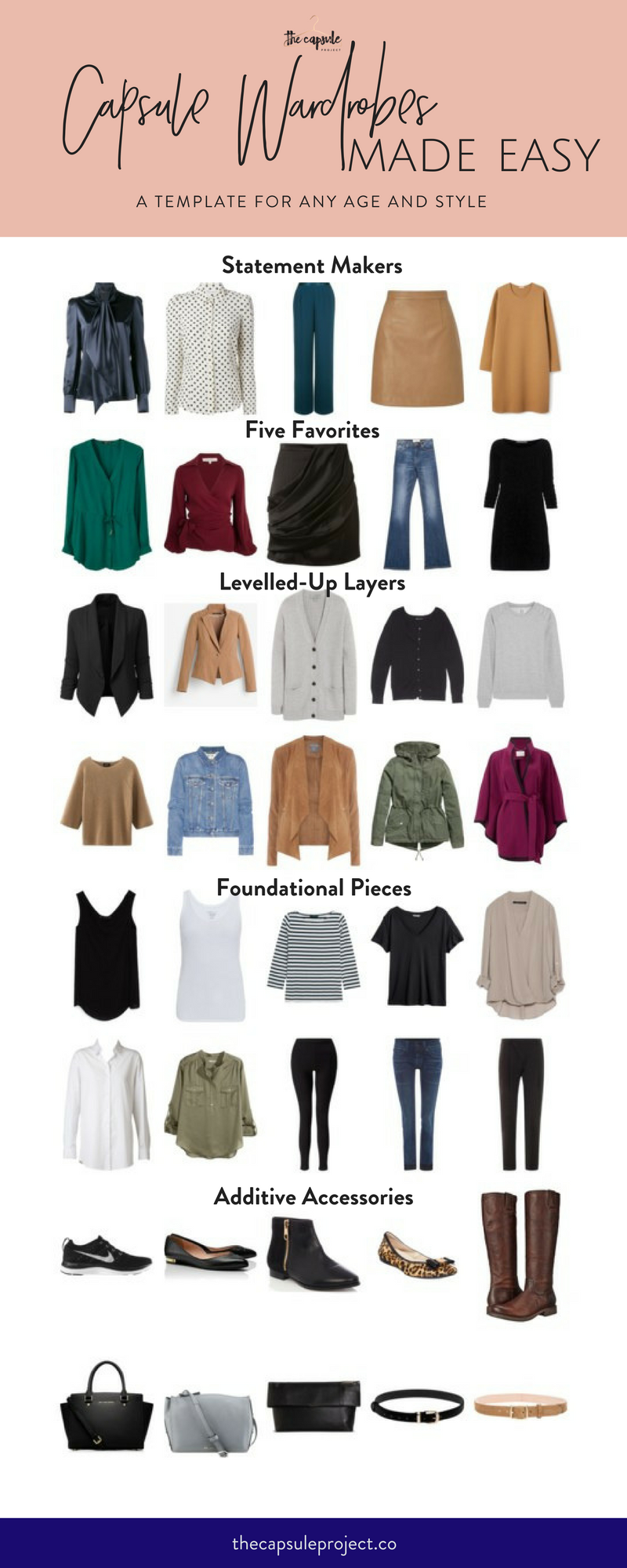 Capsule Wardrobe Template for All Ages & Styles - The Capsule Project