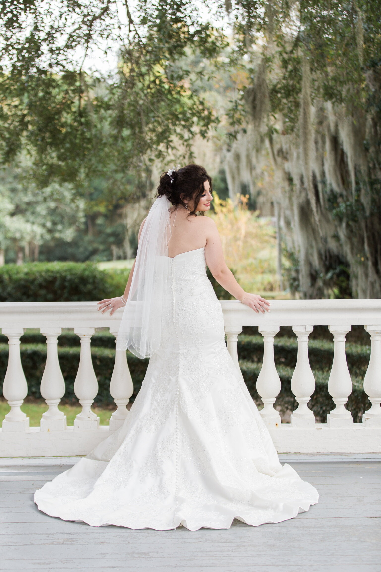 wedding bridal portrait rosedown plantation