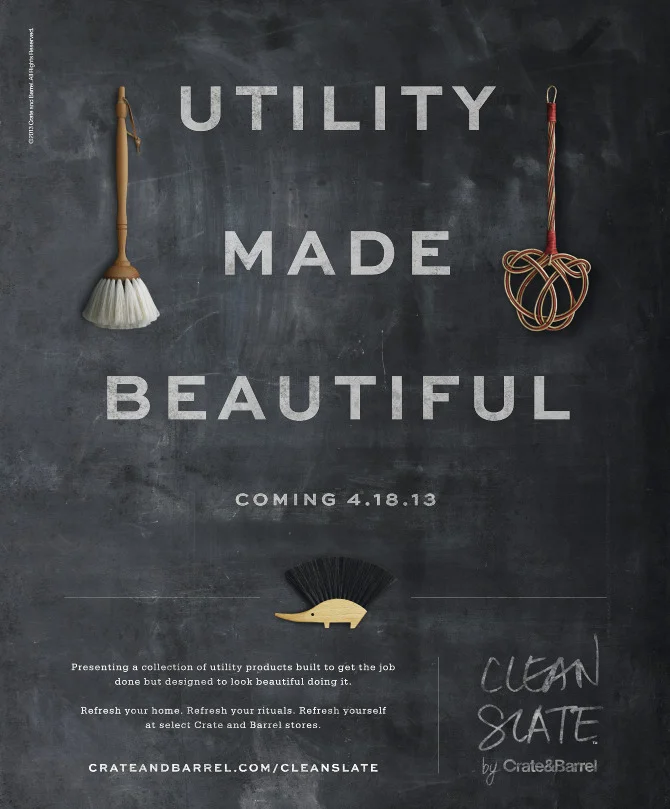 Clean Slate: The sub brand I created for Crate&Barrel (Print)
