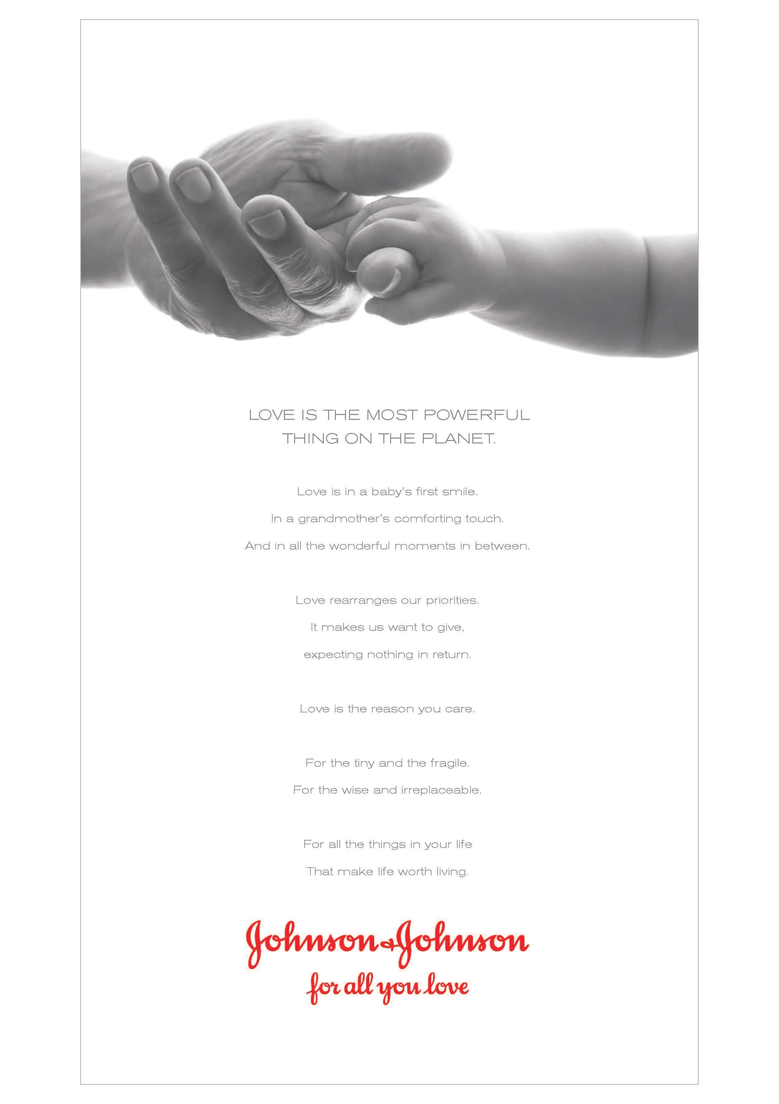 Johnson & Johnson - For All You Love (Print)