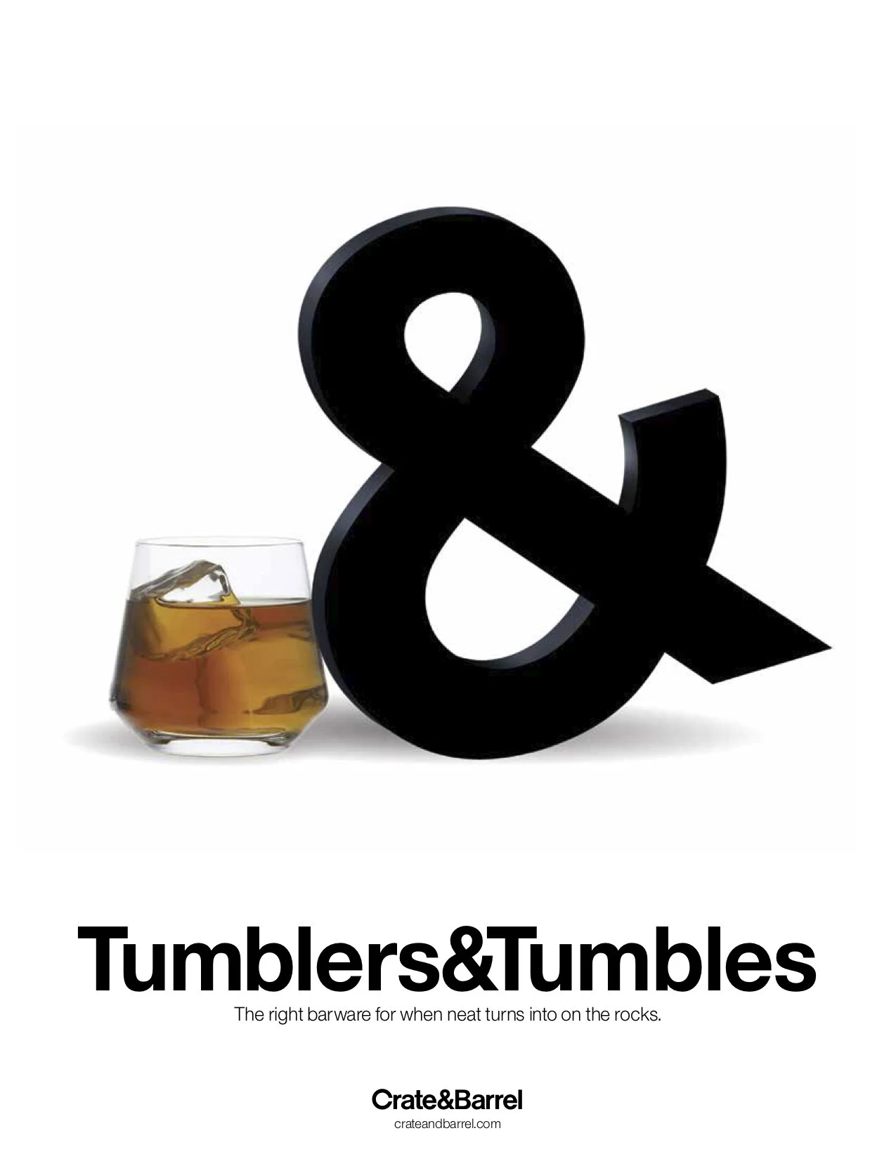 Crate&Barrel Print: Tumblers&Tumbles