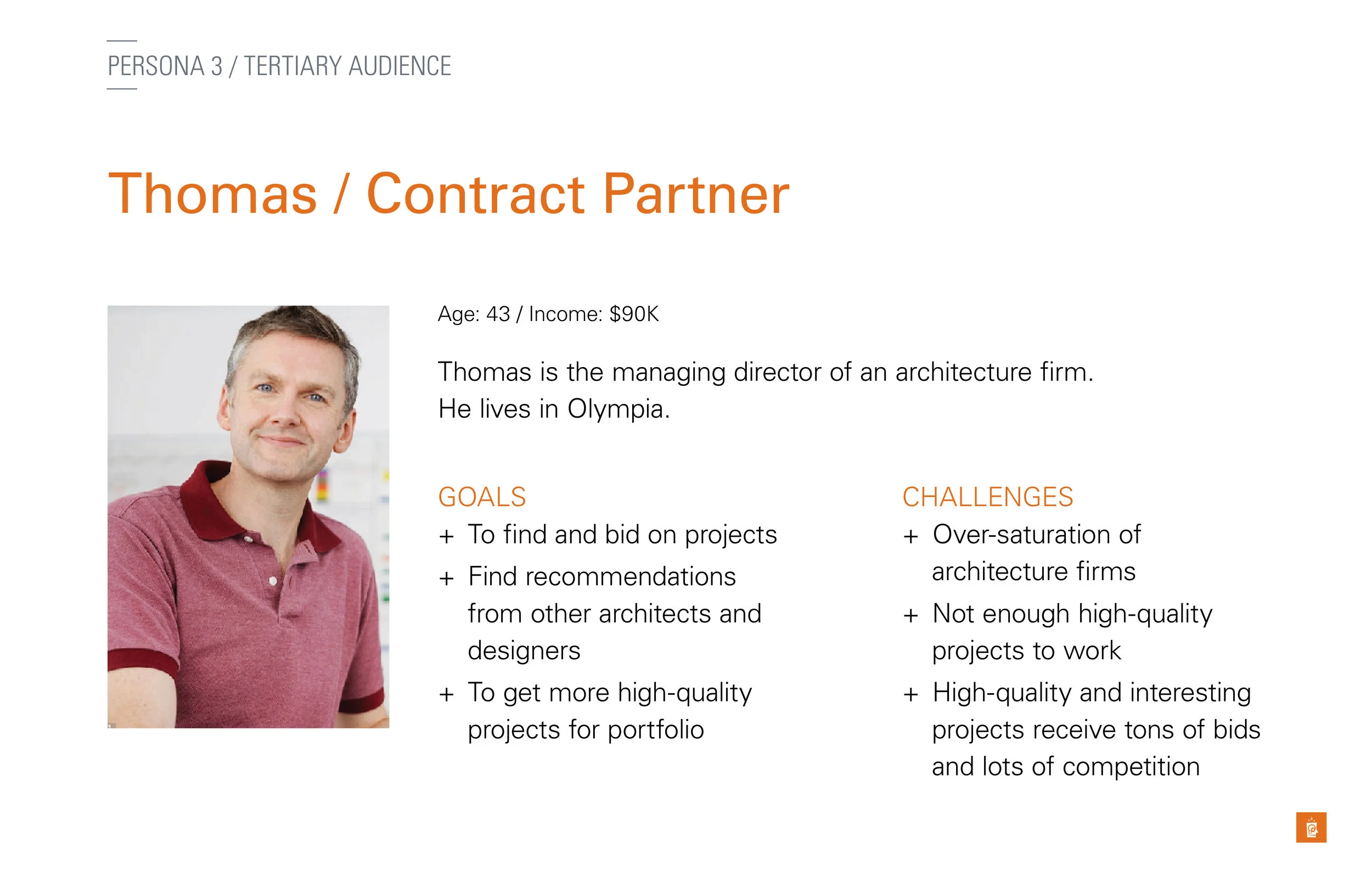 Thomas, the Contract Partner persona