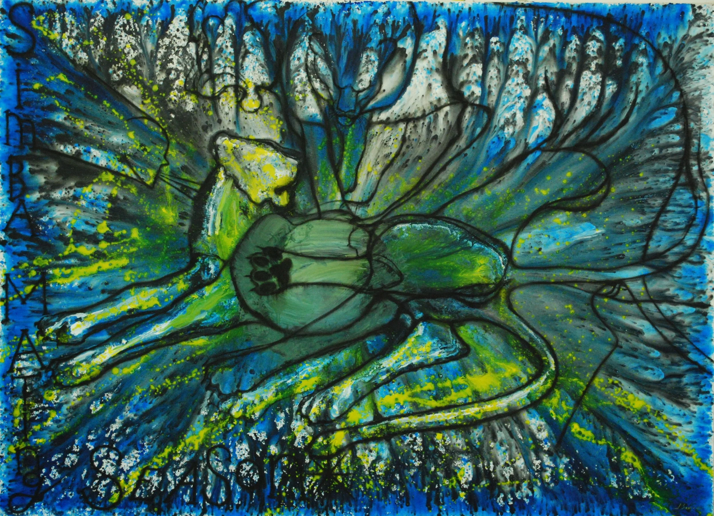 Simba Mating Season – Acrylic on Canvas | 2013 | H. 70” x W. 98”