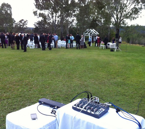 Remote system mixer set up for garden ceremony.JPG